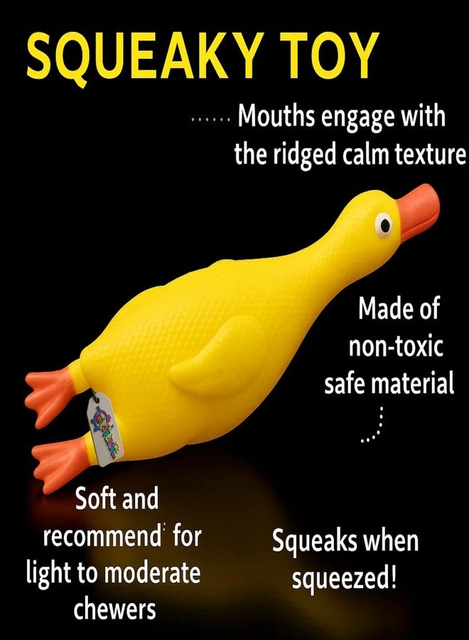 ويستيرن إرا لعبة مضغ مطاطية طويلة قابلة للتمدد على شكل بطة من العصر الغربي | لعبة مضغ مطاطية طويلة قابلة للتمدد للحيوانات الأليفة | لعبة بطة كرتونية صفراء للكلاب مع صفارة مدمجة | لعبة لعب ناعمة للجراء والكلاب | لعبة على شكل حيوان مرح - Image 5